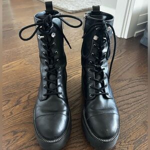Michael Kors Bryce Leather Platform Combat Boot